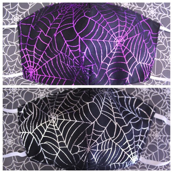 Hot Topic Accessories - GOTHIC SHINY SPIDERWEB FACE MASKS 2 PACK